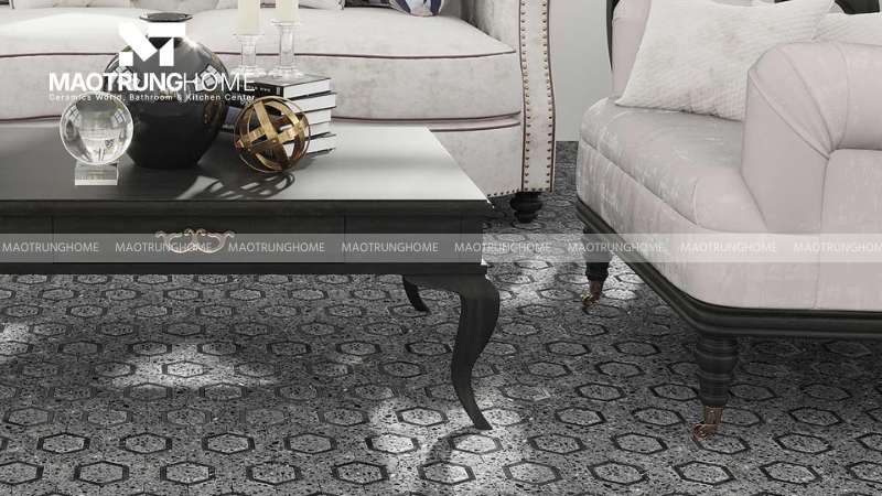 Mẫu terrazzo tông đen hoặc tương phản mạnh (Mẫu 4)