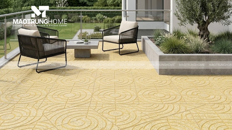 Mẫu gạch terrazzo mắt nai màu vàng (Mẫu 2)