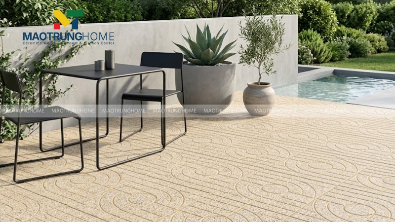 Mẫu gạch terrazzo mắt nai màu vàng (Mẫu 3)