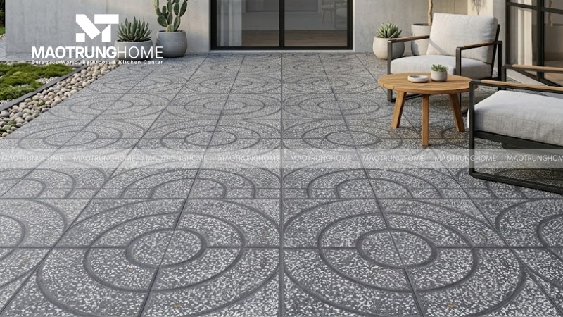 Chọn gạch terrazzo mắt nai cho sân nhà dân dụng