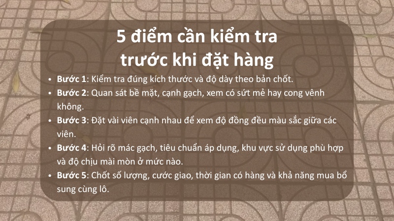 5 điểm cần kiểm tra trước khi đặt hàng