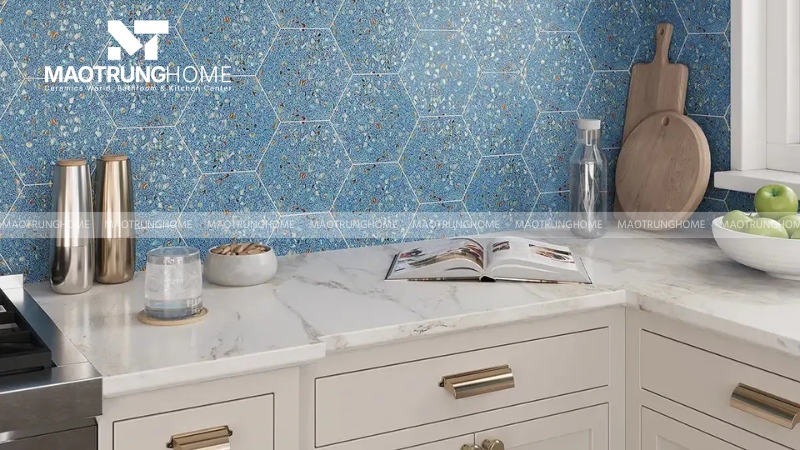 Gạch terrazzo cho khu bếp và backsplash (Mẫu 1)