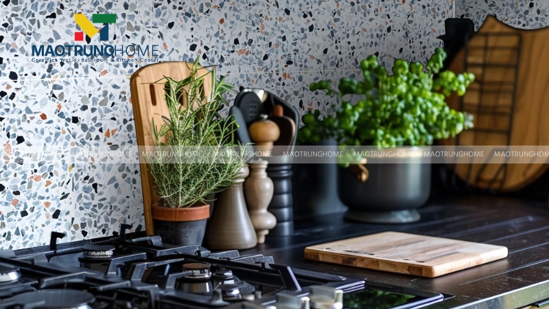 Gạch terrazzo cho khu bếp và backsplash (Mẫu 2)
