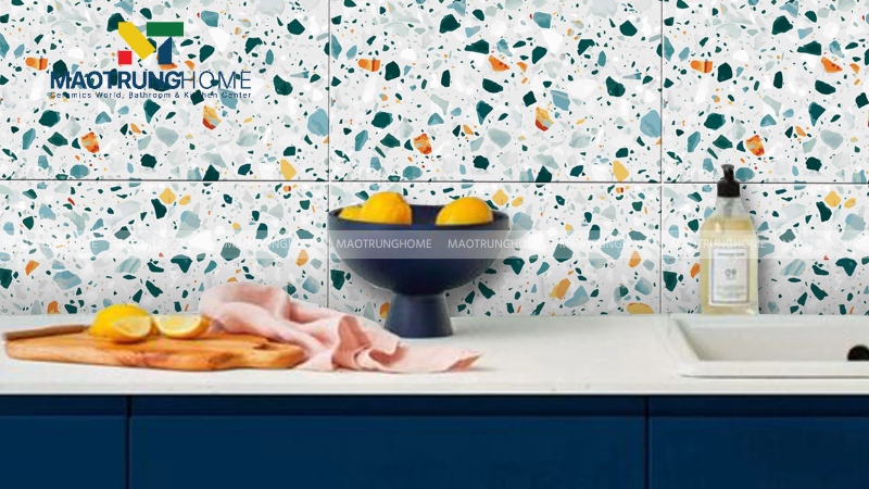 Gạch terrazzo cho khu bếp và backsplash (Mẫu 3)