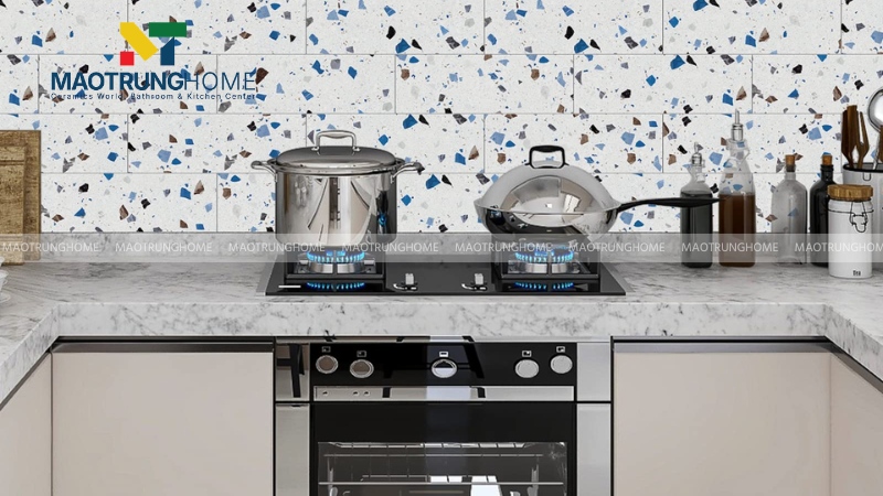 Gạch terrazzo cho khu bếp và backsplash (Mẫu 4)