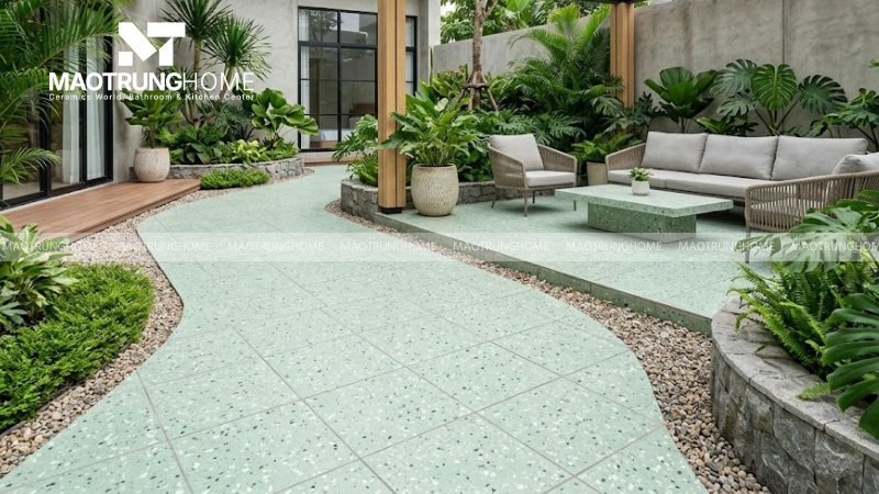 Gạch terrazzo cho sân vườn, lối đi và khu bán ngoài trời (Mẫu 2)