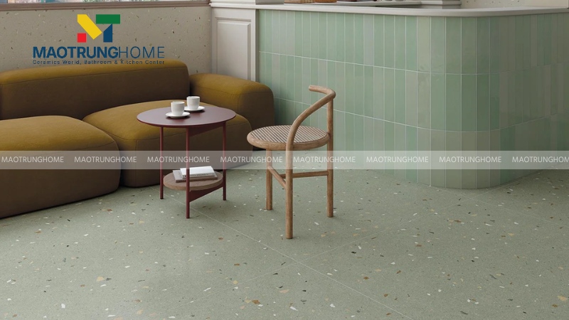 Gạch terrazzo xanh mint