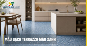 Mẫu gạch terrazzo màu xanh: Bí quyết chọn màu và phối cảnh