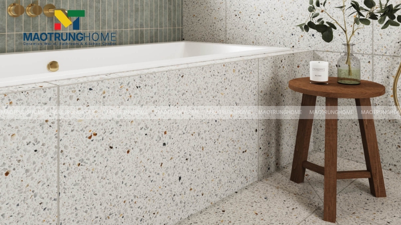 Mẫu terrazzo hạt nhỏ cho nhà tắm nhỏ dưới 4m2 (Mẫu 3)