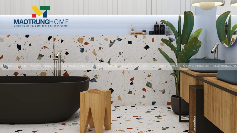 Mẫu terrazzo hạt vừa làm điểm nhấn (Mẫu 1)