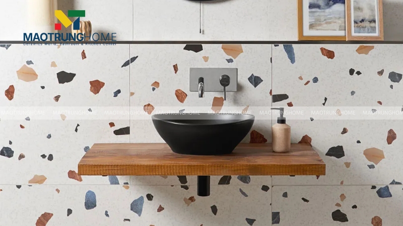 Mẫu terrazzo hạt vừa làm điểm nhấn (Mẫu 2)