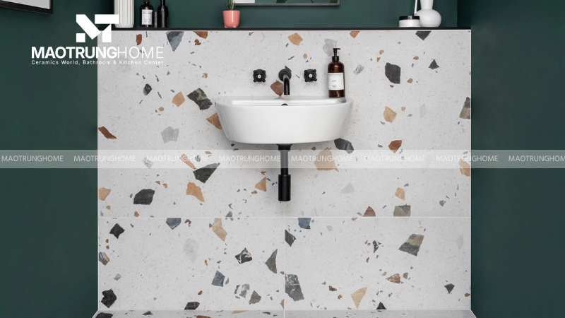 Mẫu terrazzo hạt vừa làm điểm nhấn (Mẫu 3)
