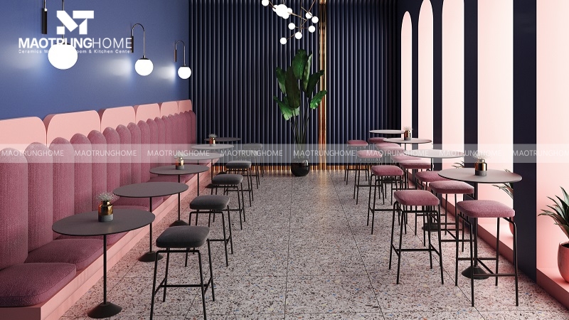 Chọn mẫu gạch terrazzo xám theo kích thước, bề mặt và phong cách