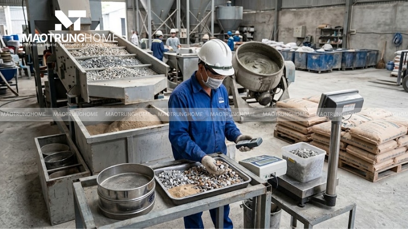 Chuẩn bị và kiểm tra nguyên liệu đầu vào