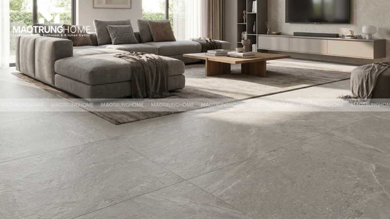 Mẫu gạch 600x600 tông xám hiện đại