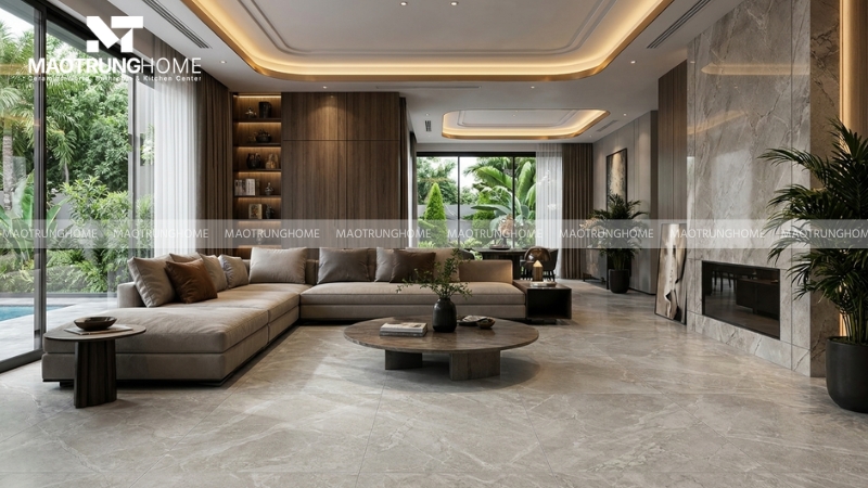 Gạch lát nền ceramic 800x800 là gạch lát sàn khổ 800x800 mm
