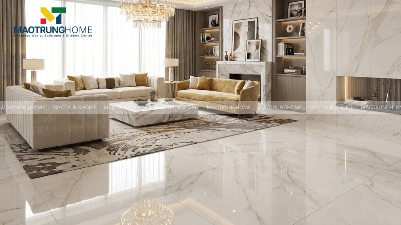 Bề mặt vân đá nhẹ tạo cảm giác sạch